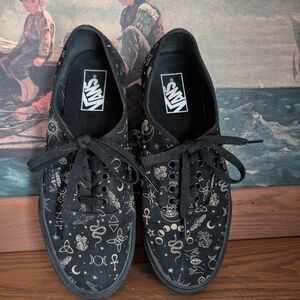 Vans Black & Gold Witchy Gothic Symbols